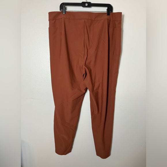 Athleta The‎ Stellar Skinny Trouser Sz 22 Burnt Orange Casual Pull On Pocket - Picture 3 of 7